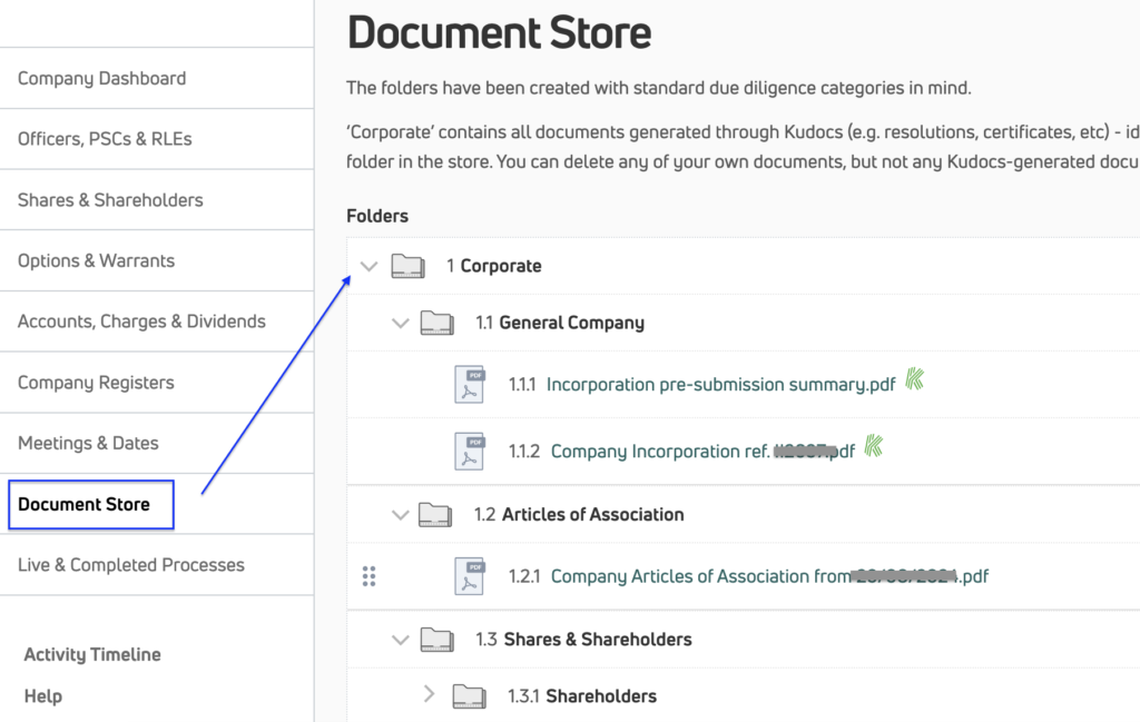 Document Store/ Data Room - Kudocs