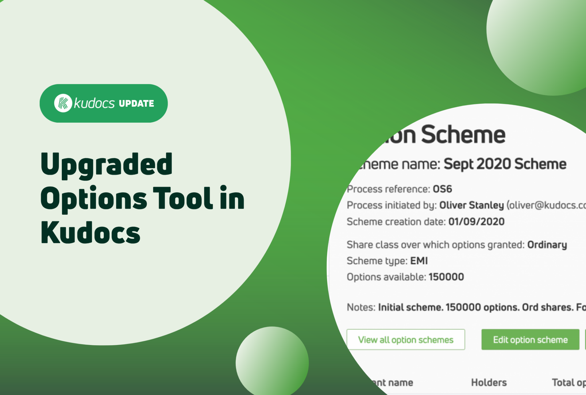 New feature release- options! - Kudocs